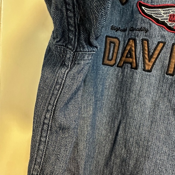 VTG ‘04 Harley Davidson Mens XL Blue Button Up Long Sleeve Denim Embroidered. - Picture 16 of 16